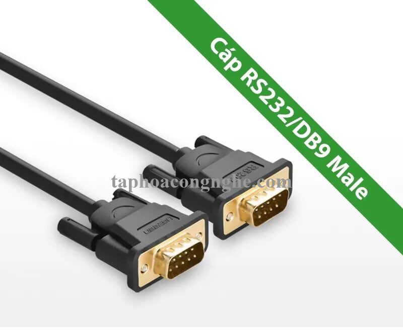 Ugreen 20155 3M màu Đen Cáp tín hiệu 2 đầu COM RS232 dương cao cấp DB101 30020155